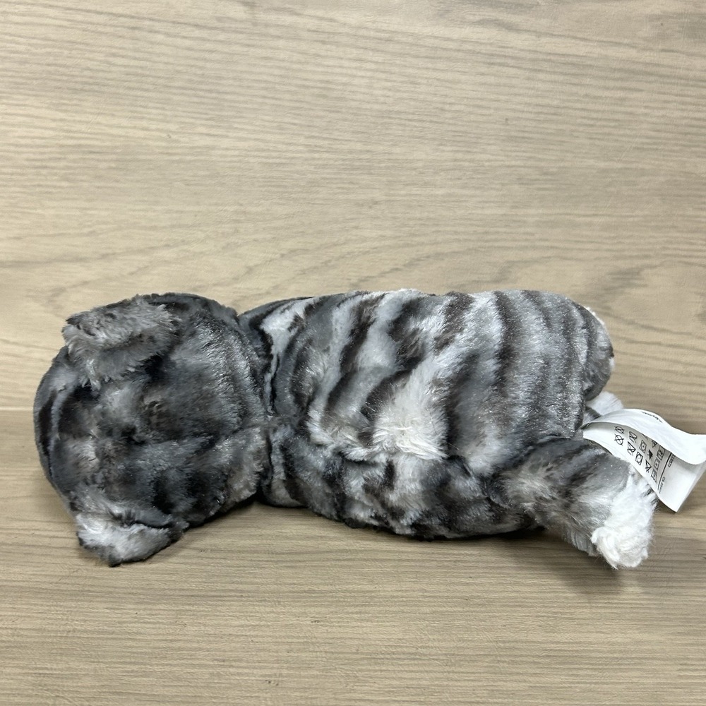 IKEA LILLEPLUTT CUTE GRAY AND WHITE STRIPPED CAT 9" Plush STUFFED ANIMAL Toy - Picture 7 of 7